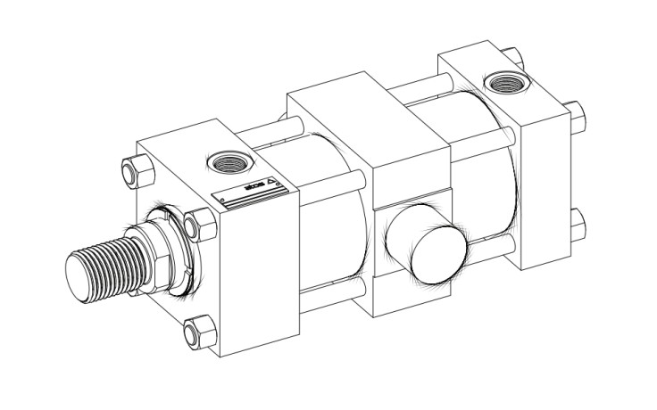 Гидроцилиндр CK-80/56*0500-L901-B1X1 (XV=180mm)
